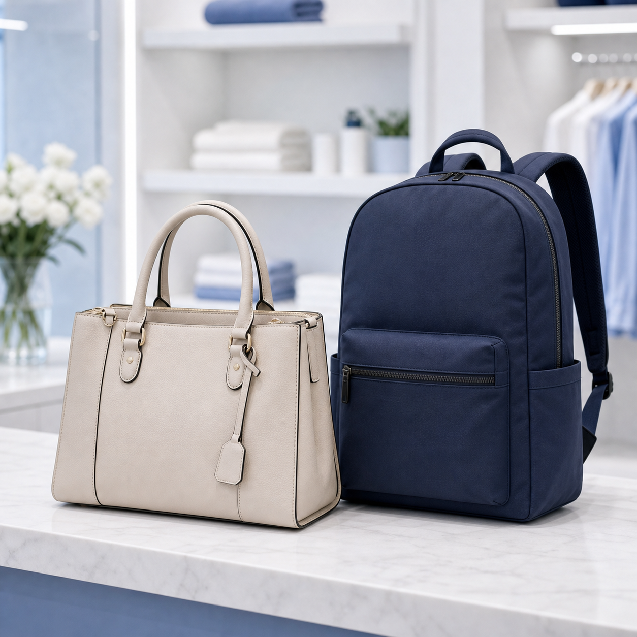 Bolsa e mochila limpas